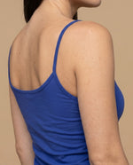 Camiseta tiras slim mujer - Azul