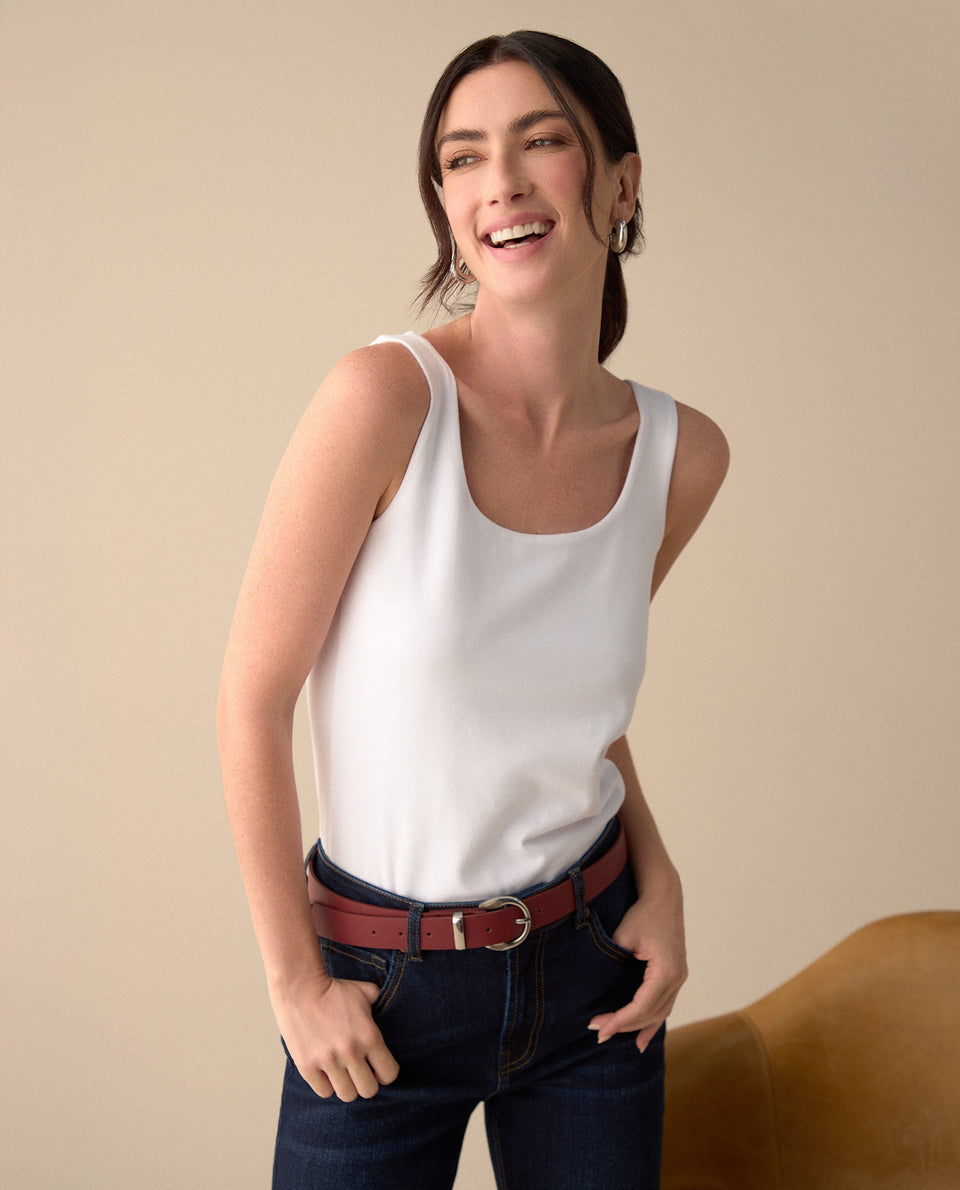 Camiseta básica manga sisa para mujer - Blanco 34_100G912_BLA110601_3