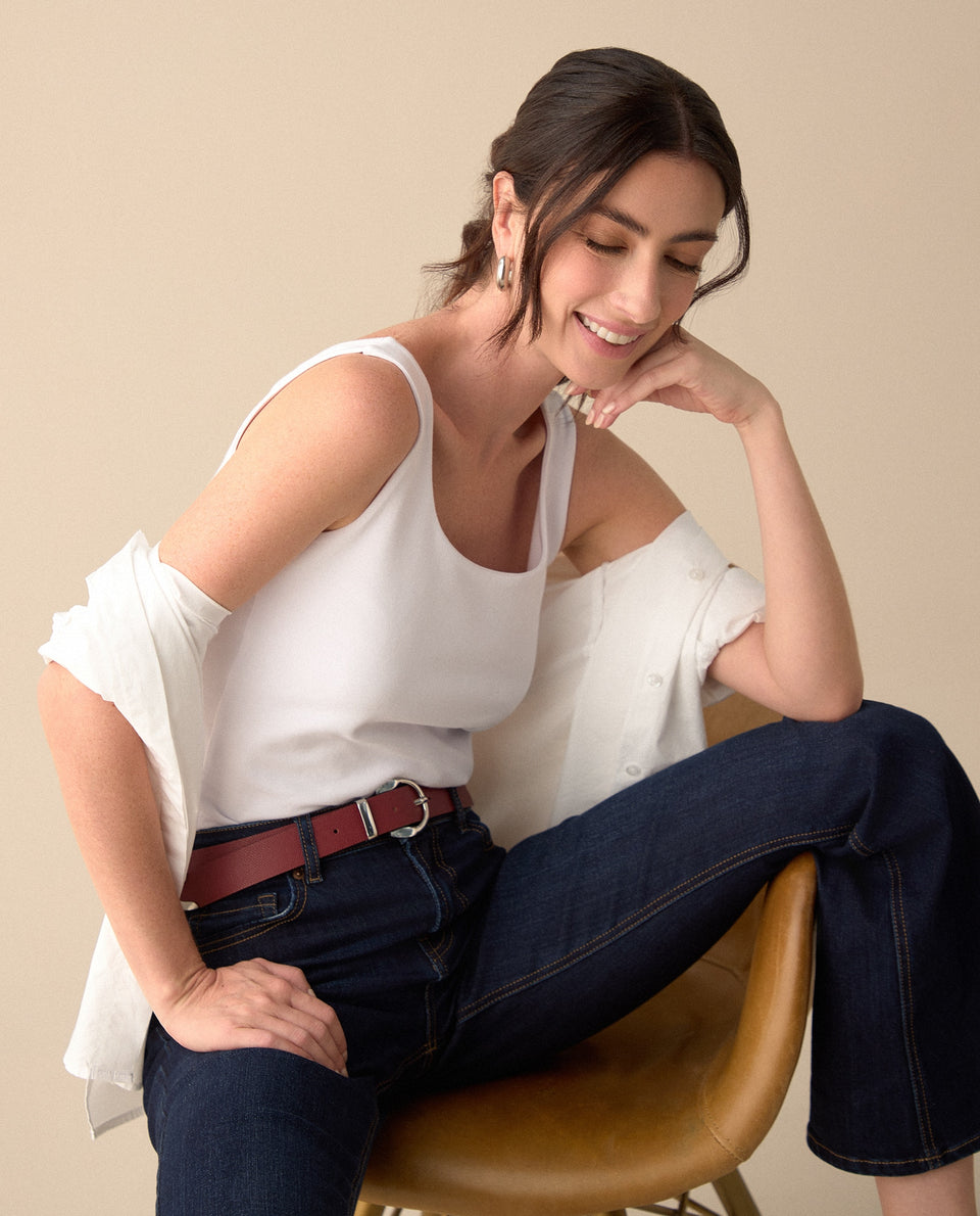 Camiseta básica manga sisa para mujer - Blanco 34_100G912_BLA110601_5