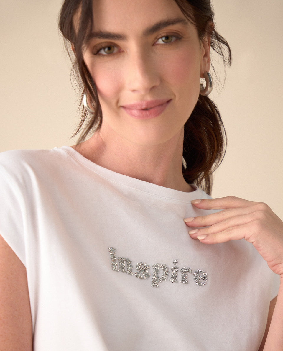 Camiseta manga corta rodada para mujer - Blanco 34_101G000_BLA110601_3