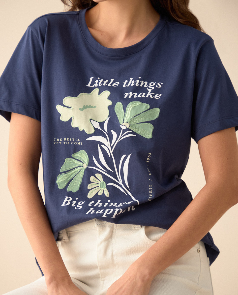 Camiseta de manga corta para mujer - Azul 34_101G109_AZU175025_3