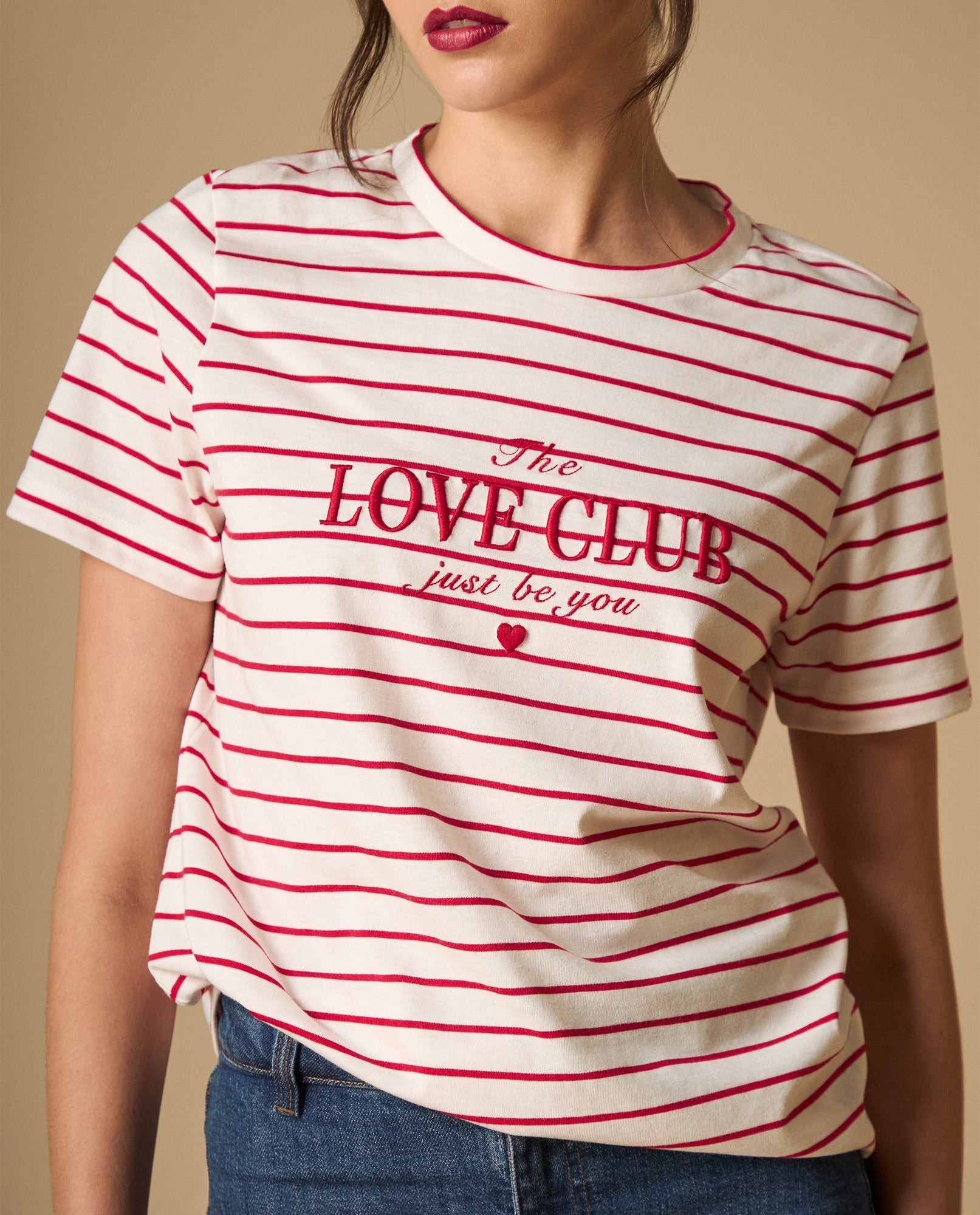 Camiseta manga corta con bordado decorativo - Crudo 34_101H008_CRU110602_0