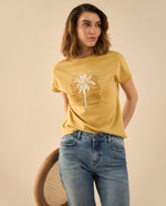 Camiseta con detalles bordados para mujer - Beige 34_102G005_BEI151132_3