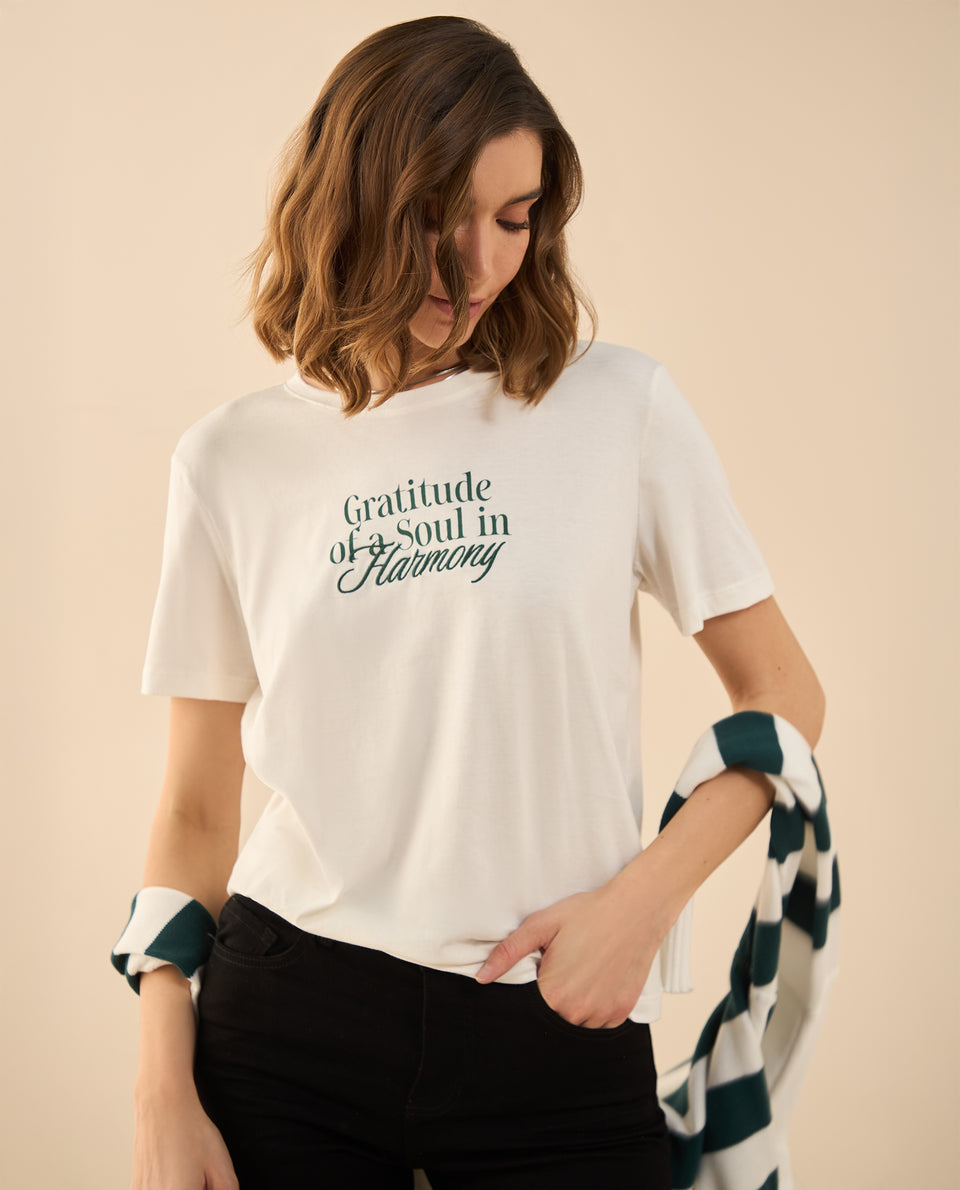 Camiseta con detalles bordados para mujer - Crudo 34_102G101_CRU110602_3