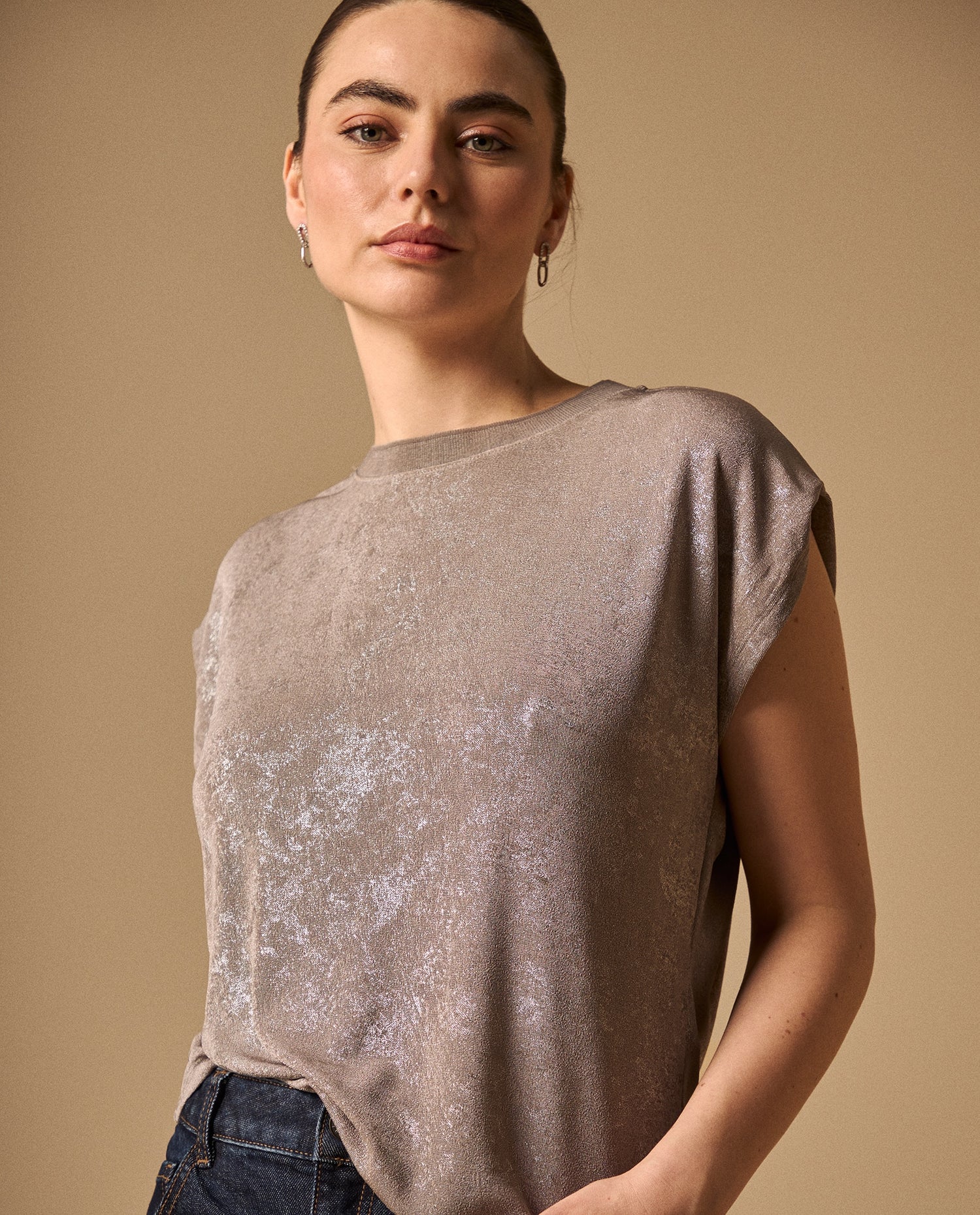 Camiseta Básica Oversized - Gris