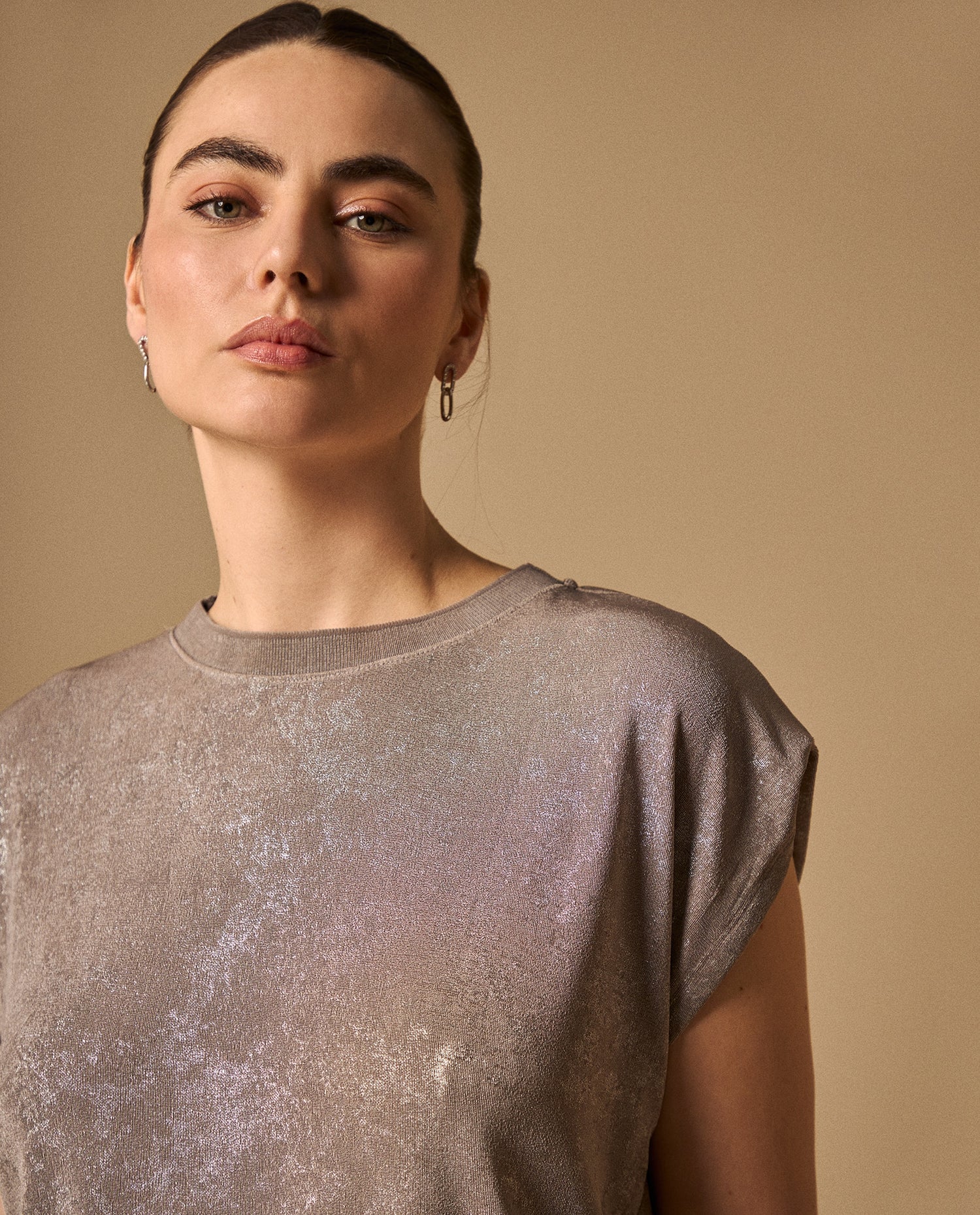 Camiseta Básica Oversized - Gris