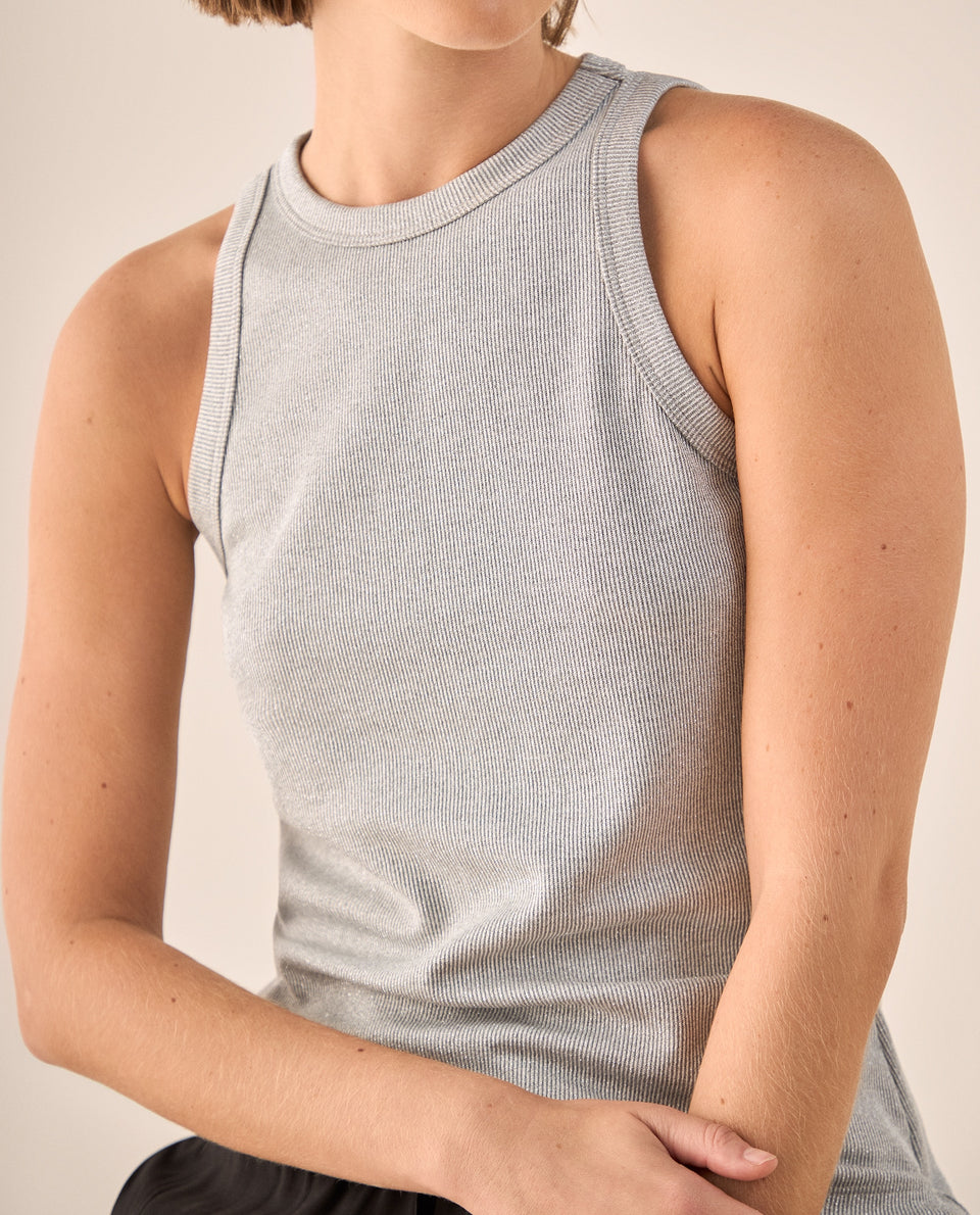 Camiseta Canale Gris Sin Mangas - Gris 34_109G004_GRI163802_3