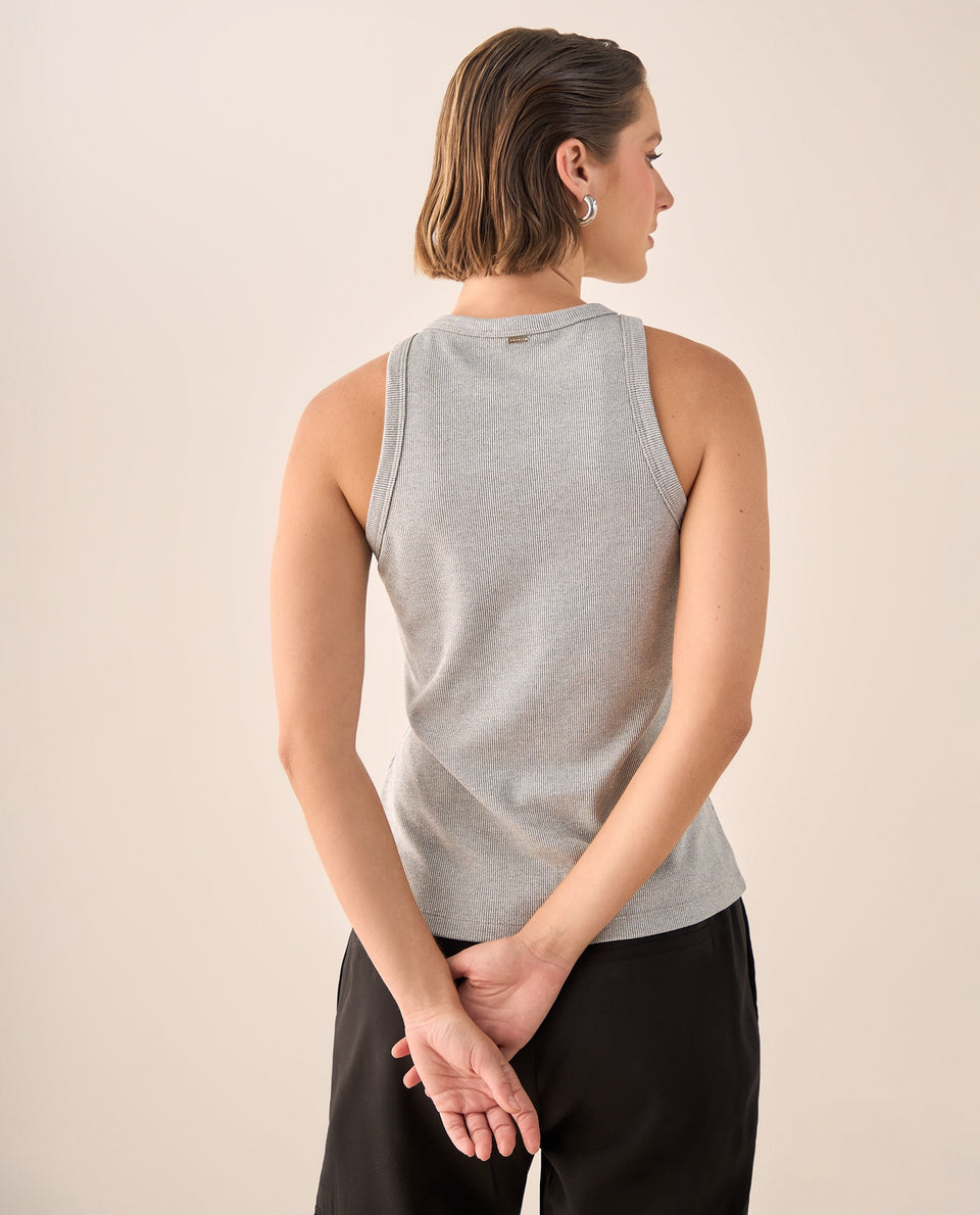 Camiseta Canale Gris Sin Mangas - Gris 34_109G004_GRI163802_4