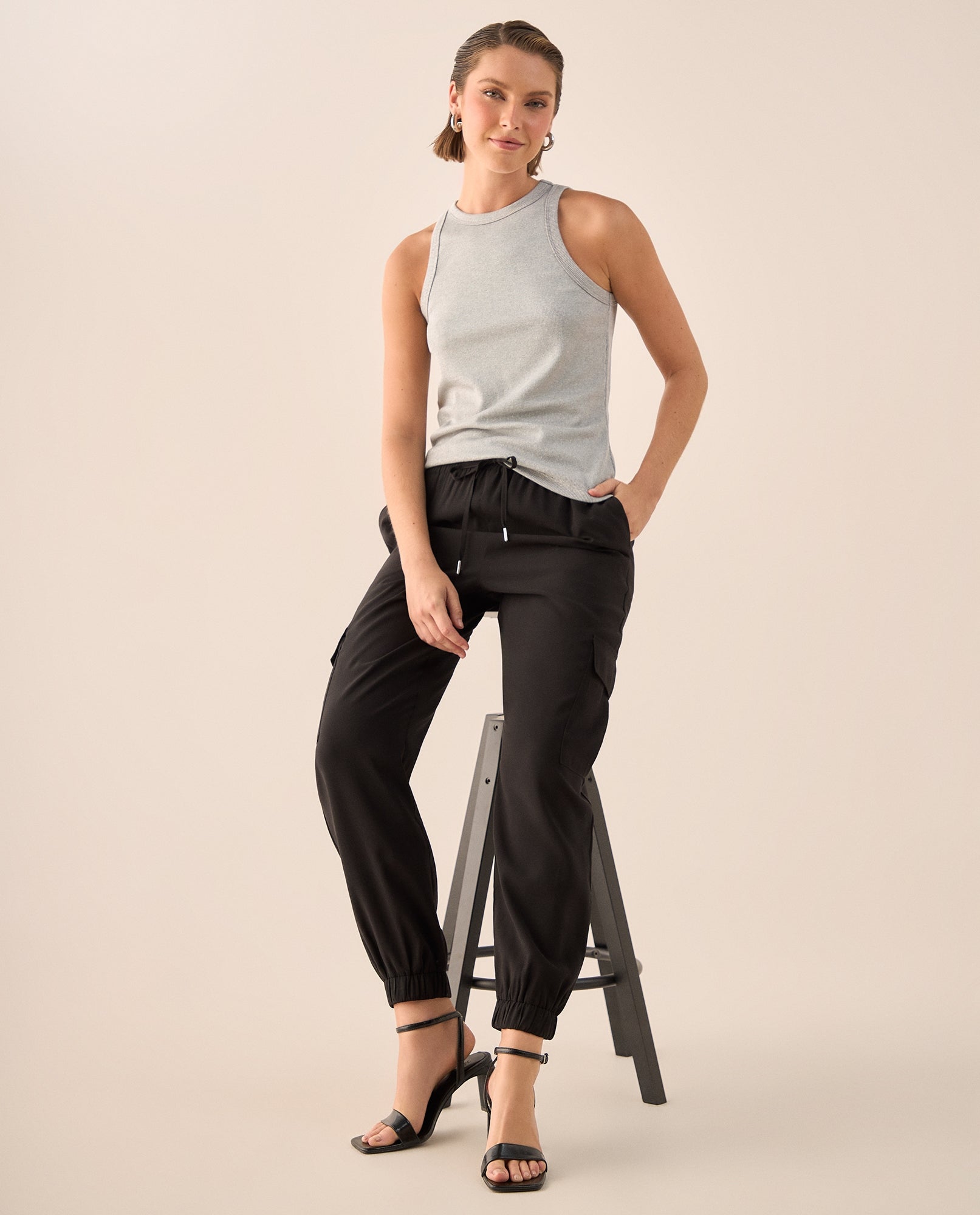 Camiseta Canale Gris Sin Mangas - Gris 34_109G004_GRI163802_5