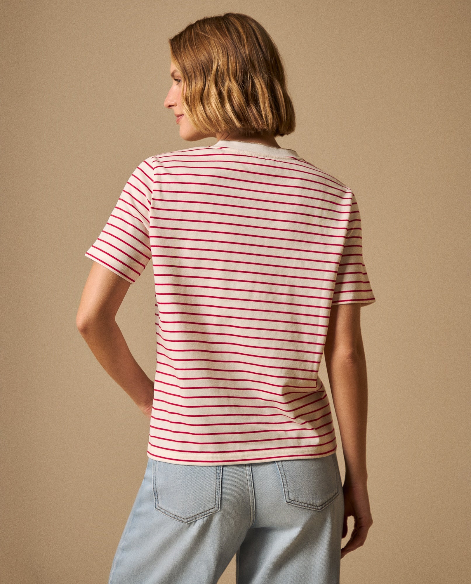 Camiseta Rayas con Corazón Bordado - Rojo 34_109G011_ROJ181653_5