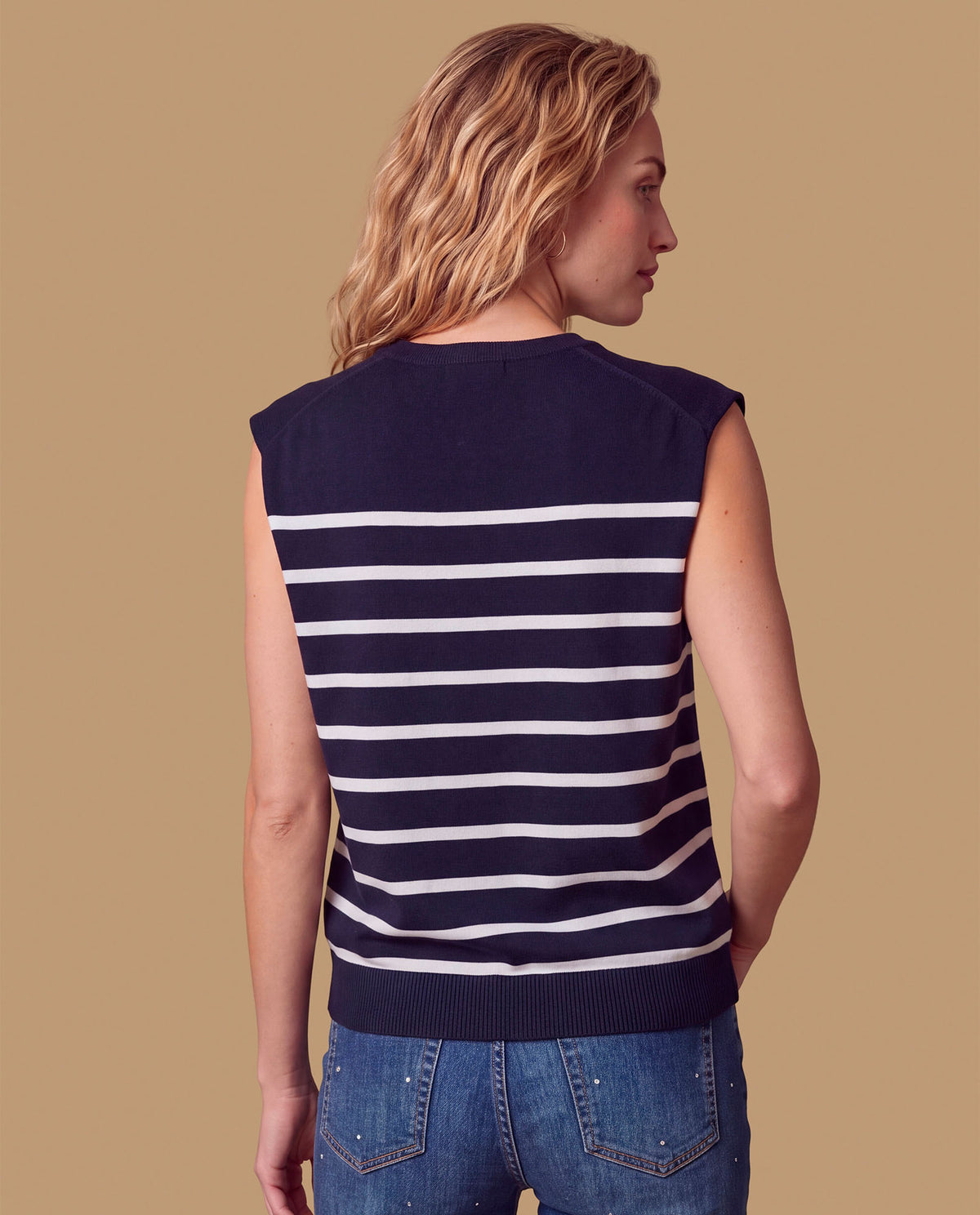 Camiseta manga sisa rayas minimalista - Azul 34_109H200_AZU193921_5