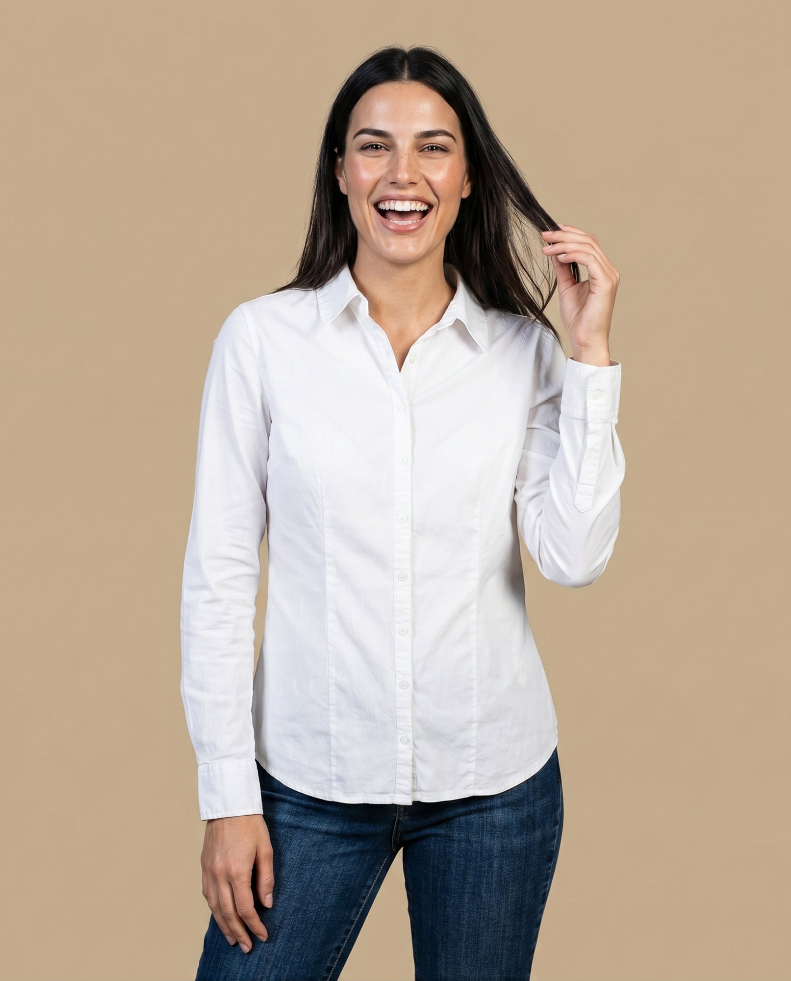 Camisa slim fit mujer - Blanco 34_1100050_BLA110601_0