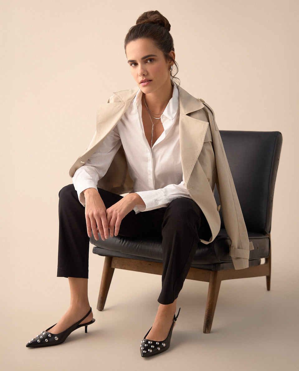 Camisa con cortes en laterales para mujer - Blanco 34_110G910_BLA110601_6
