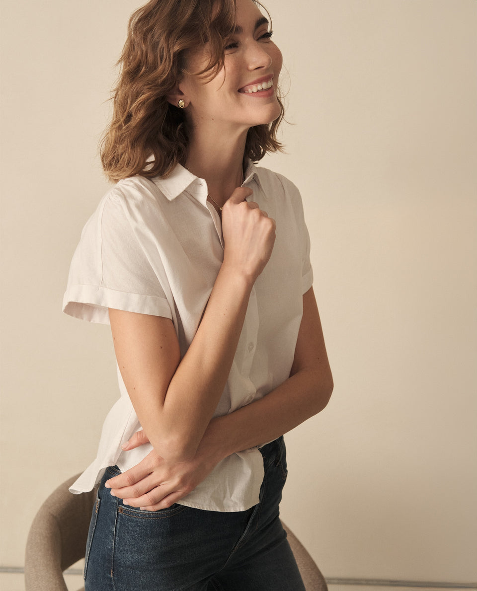 Camisa de botones para mujer - Blanco 34_110G916_BLA110601_5