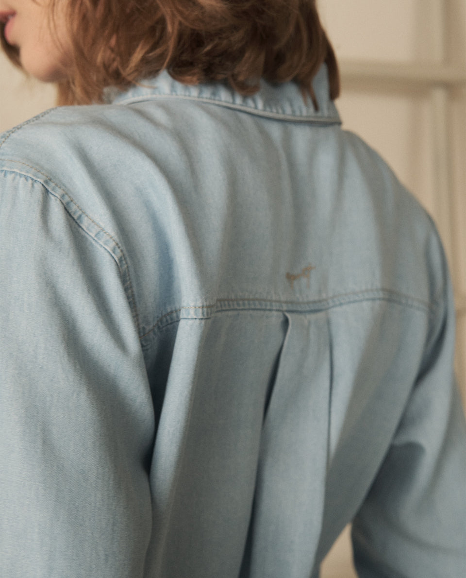 Camisa en denim para mujer - Azul 34_110G917_AZU174027_6