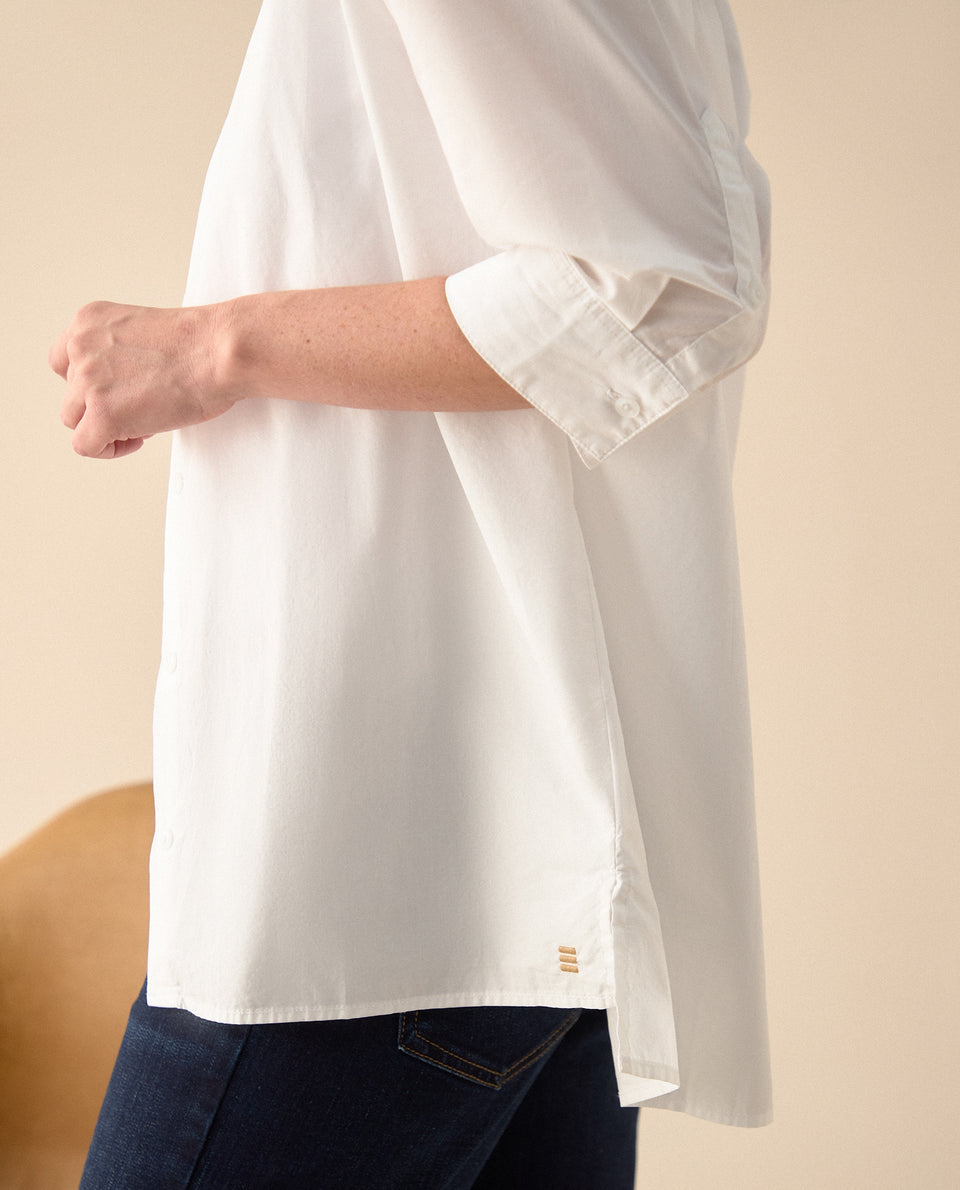 Camisa de botones manga larga para mujer - Blanco 34_111G000_BLA110601_5