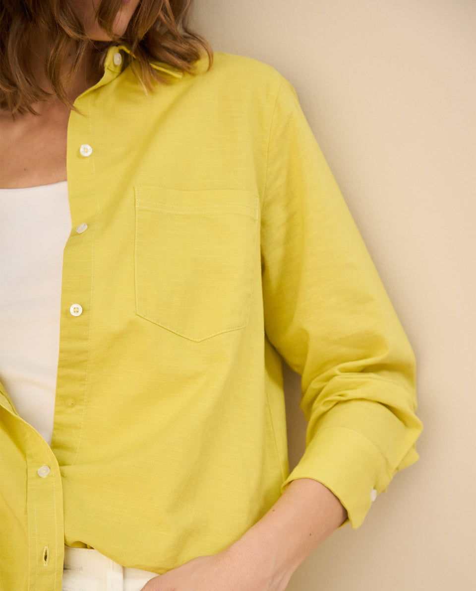 Camisa manga larga clásica para mujer - Verde 34_111G004_VER140647_5