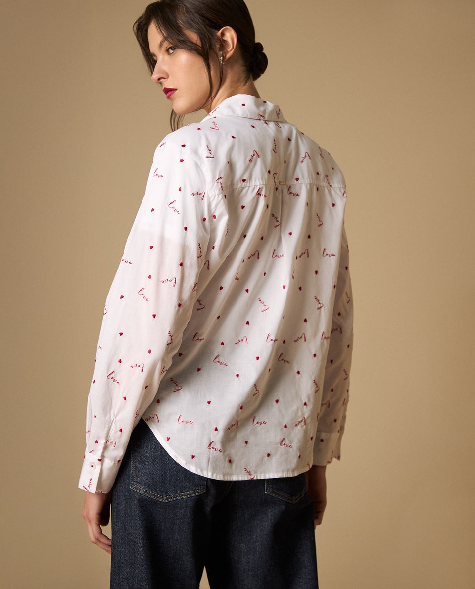 Camisa manga larga con minibordados - Blanco 34_111H000_BLA110601_4