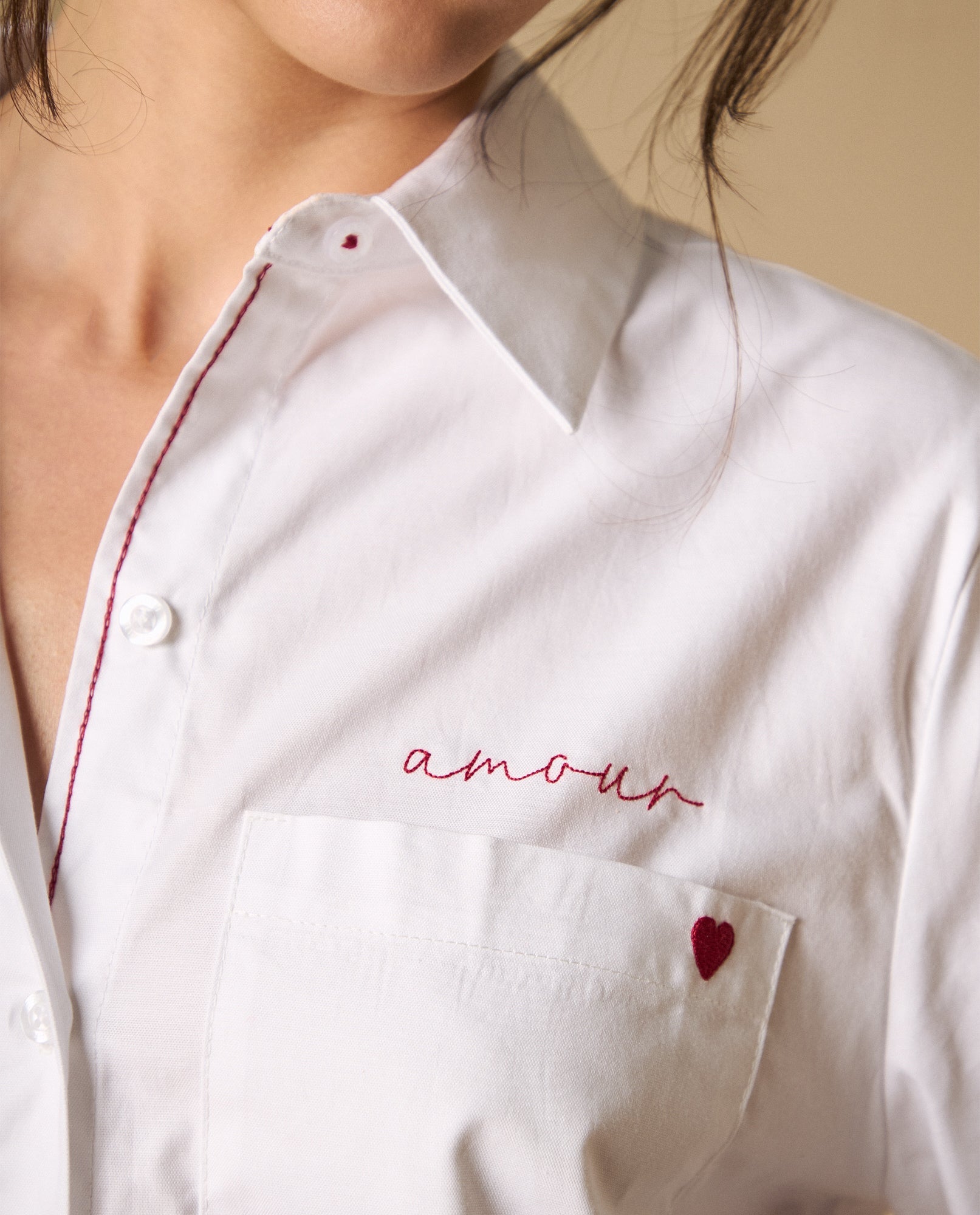 Camisa manga larga con bordado en pecho y puño - Blanco 34_111H003_BLA110601_5