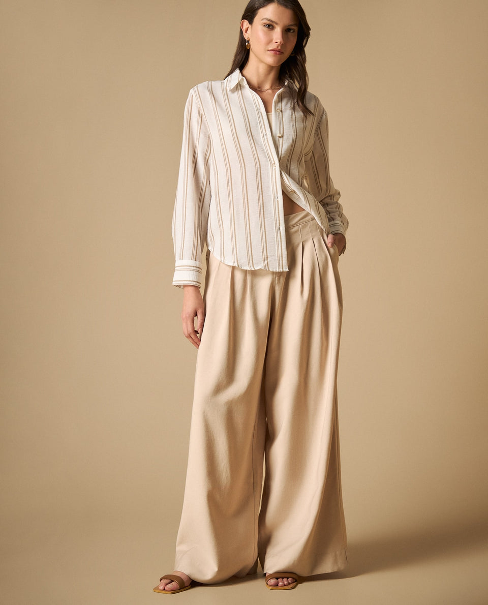 Camisa manga larga con bordado y cuello camisero - Crudo 34_111H008_CRU110604_5