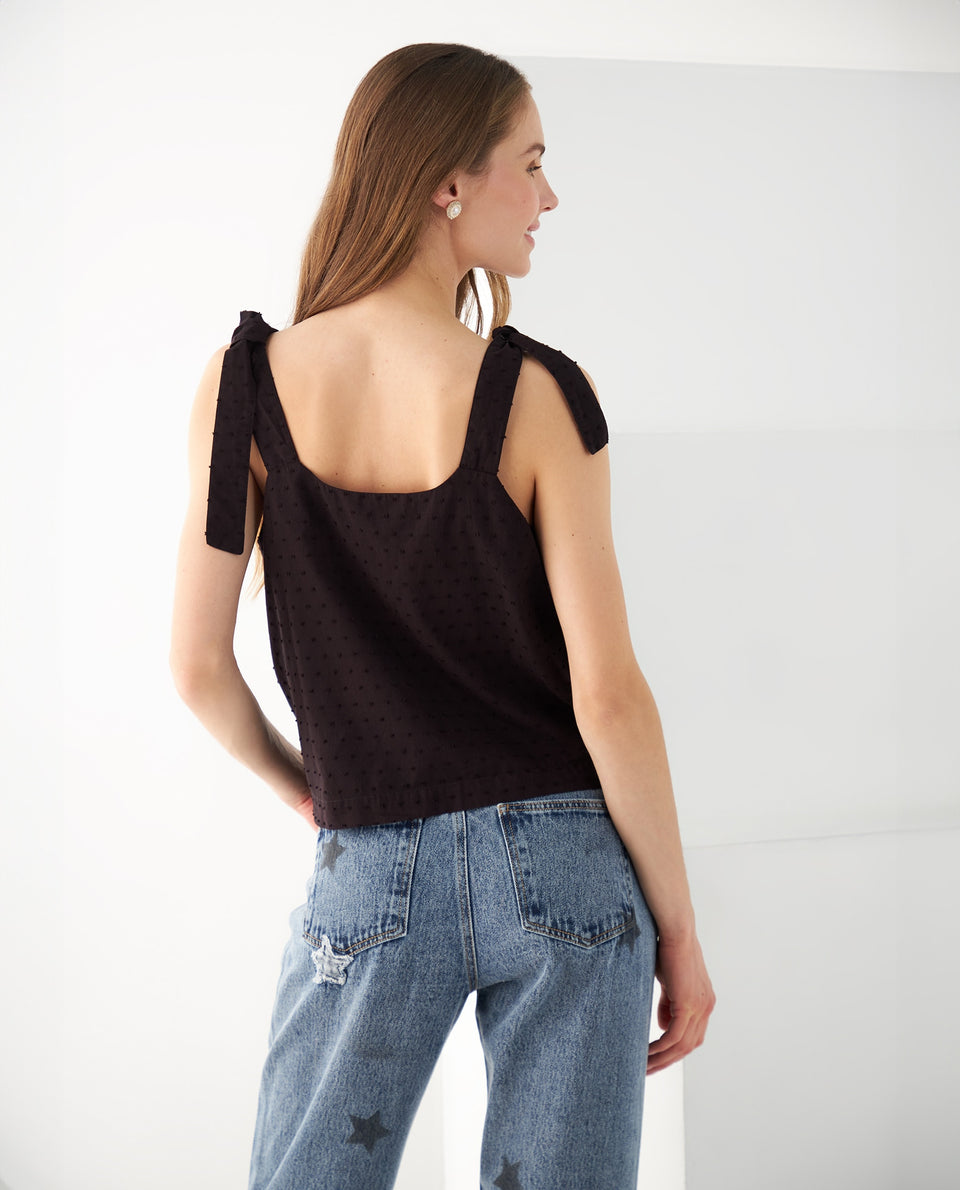 Camisa con escote recto para mujer - Negro 34_112F003_NEG193909_4