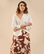 Camisa manga larga para mujer - Crudo
