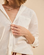 Camisa manga larga para mujer - Crudo