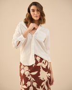 Camisa manga larga para mujer - Crudo