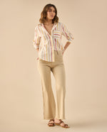 Camisa con diseño a rayas para mujer - Rojo 34_112G021_ROJ181444_7