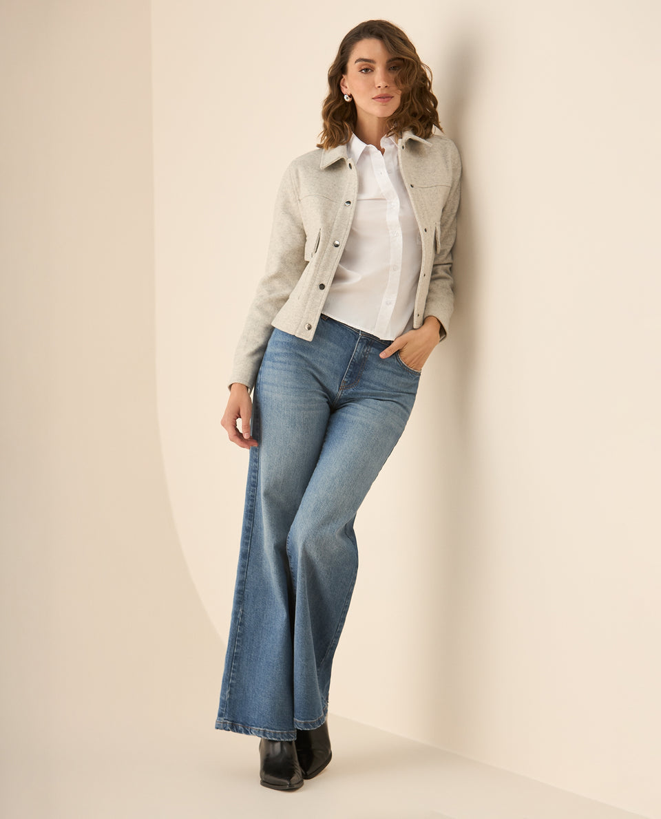 Camisa clásica para mujer - Blanco 34_113G001_BLA110700_5