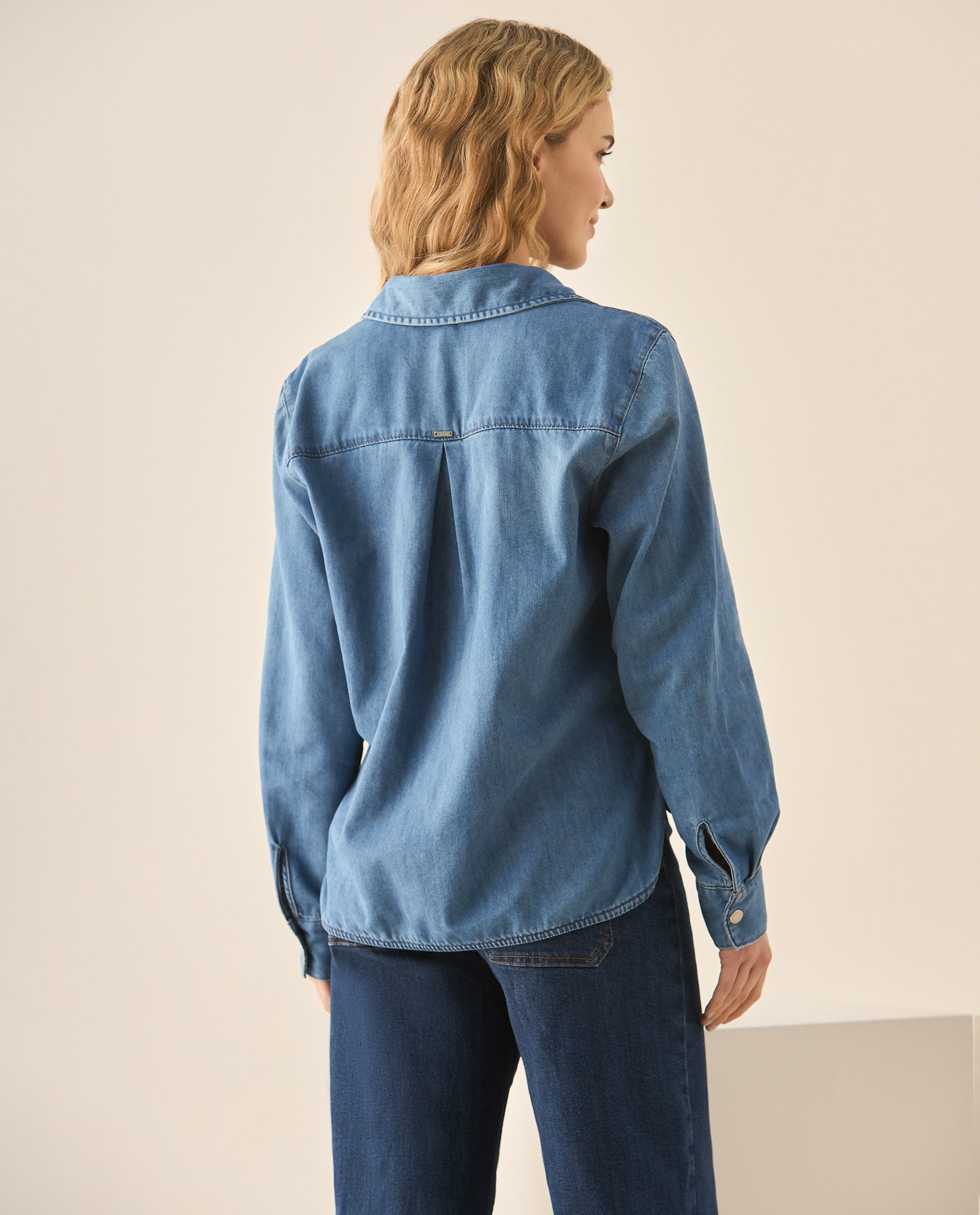 Camisa manga larga para mujer - Azul 34_113G003_AZU174027_4