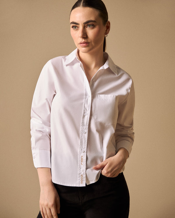 Camisa clásica manga larga con bolsillo - Blanco 34_113G018_BLA114001_0