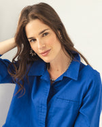 Camisa manga larga para mujer - Azul