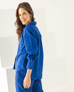 Camisa manga larga para mujer - Azul