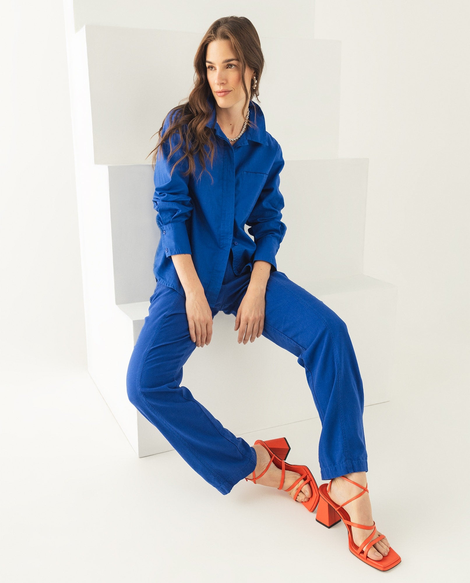 Camisa manga larga para mujer - Azul 34_119E000_AZU144320_5