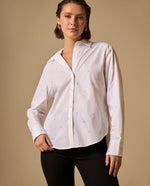 Camisa Manga Larga Bordada - Blanco