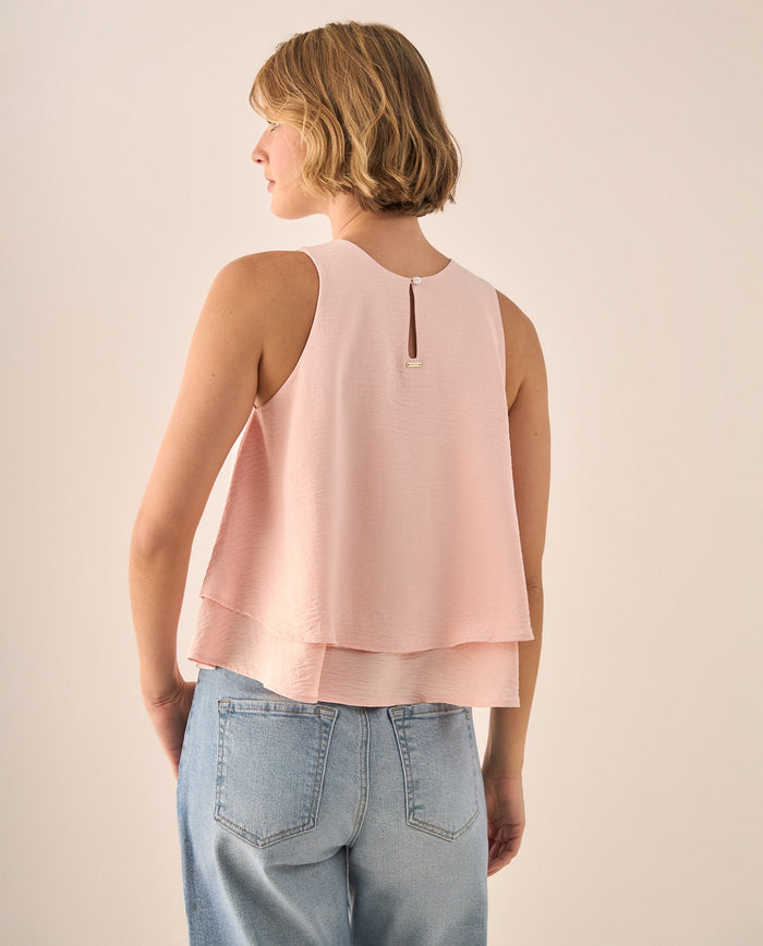 Blusa Rosa Doble Capa Sin Mangas - Rosa 34_119G002_ROS131408_3