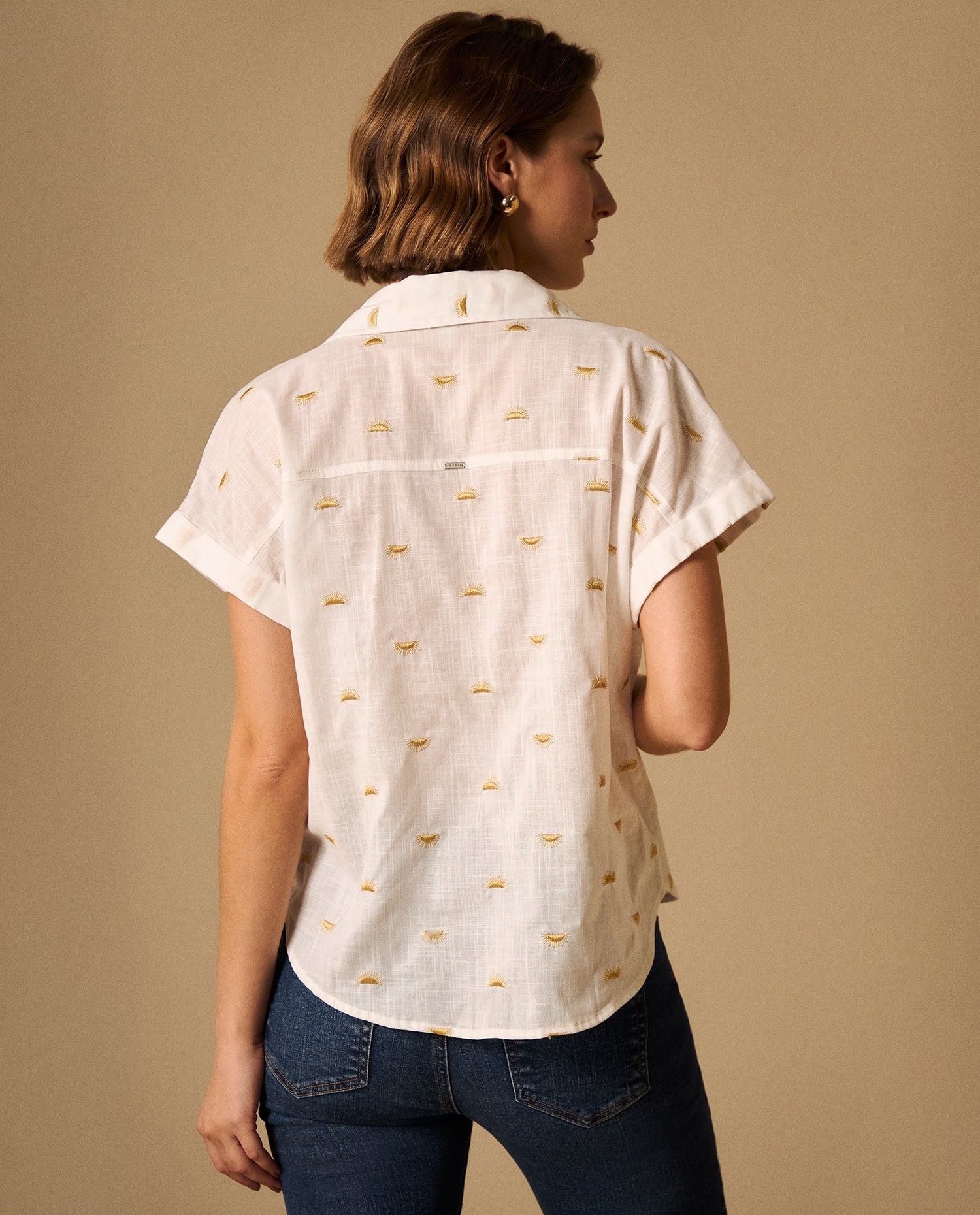 Camisa con Estampado de Palabras - Amarillo