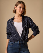 Camisa con Estampado Love Romántico - Azul