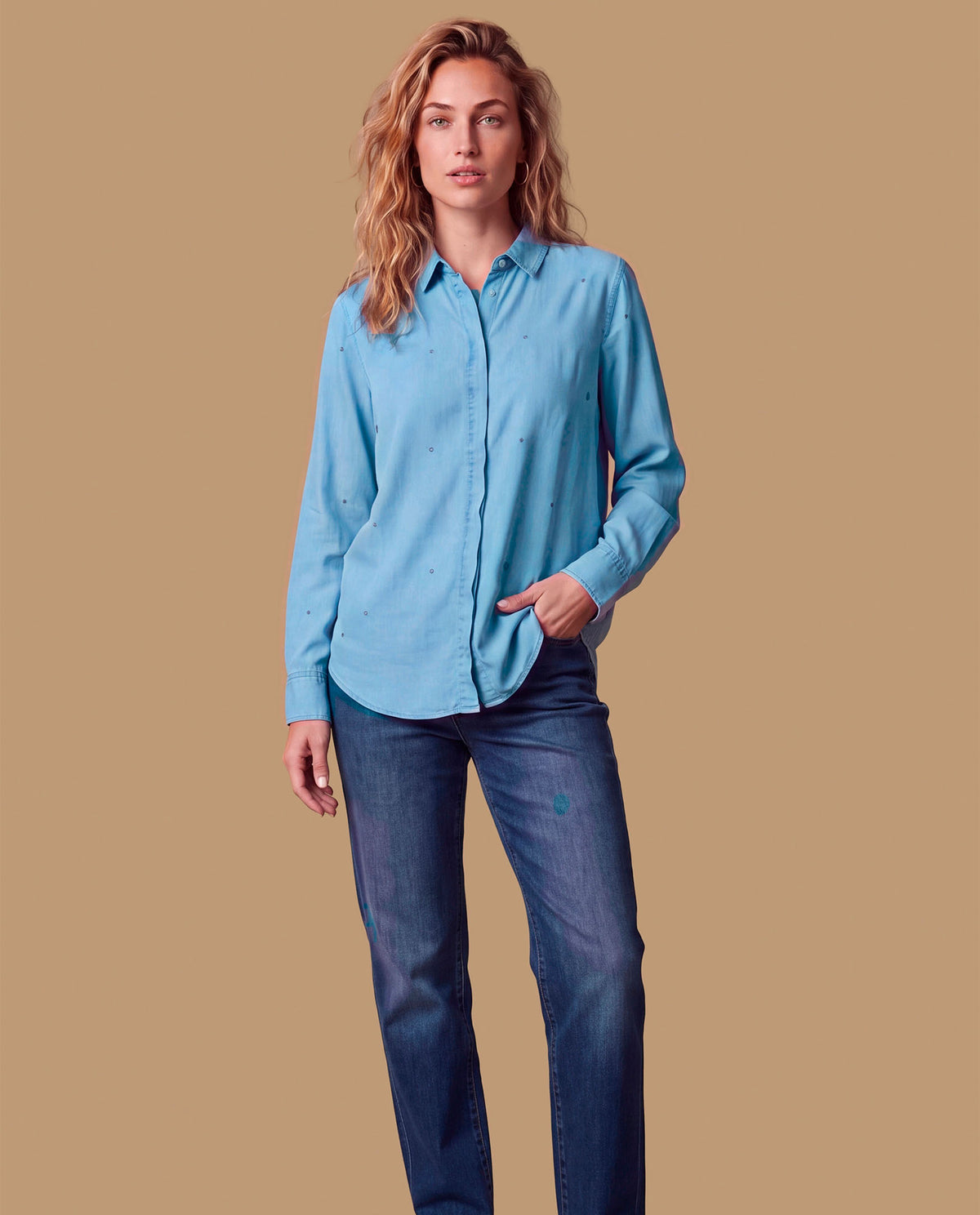 Camisa manga larga lyocell sólida - Azul 34_119H001_AZU134110_3