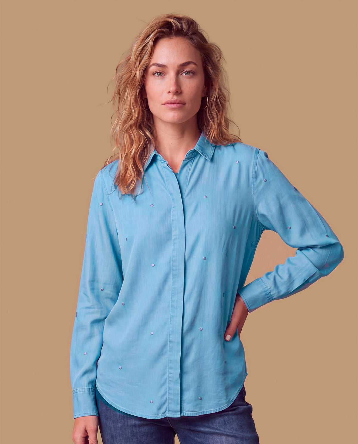 Camisa manga larga lyocell sólida - Azul 34_119H001_AZU134110_4