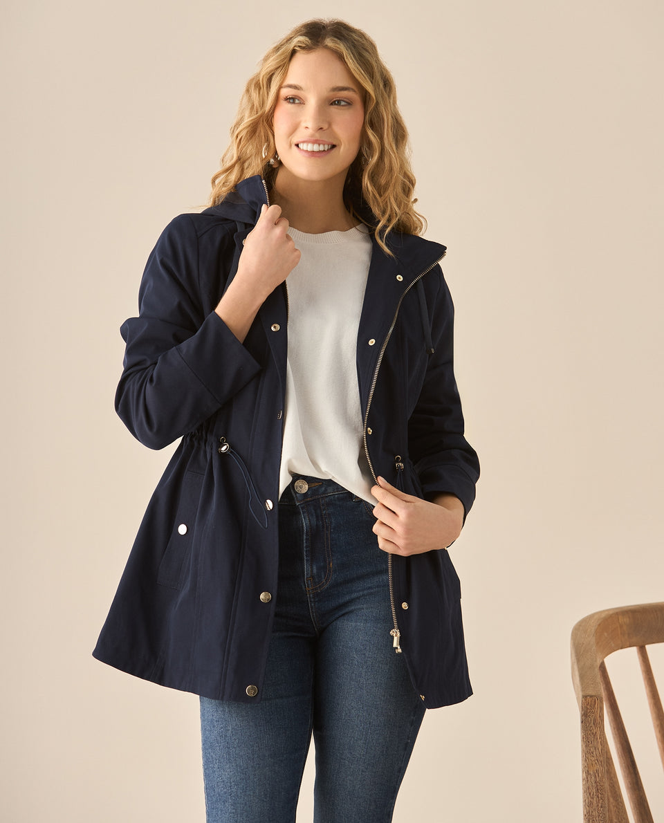 Chaqueta con capucha para mujer - Azul 34_120G919_AZU184022_3