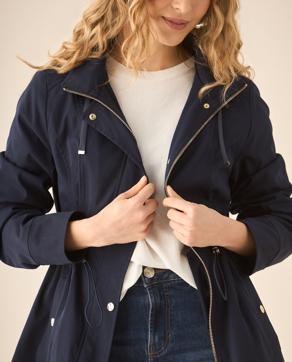 Chaqueta con capucha para mujer - Azul 34_120G919_AZU184022_4