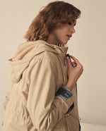 Chaqueta con capucha para mujer - Beige