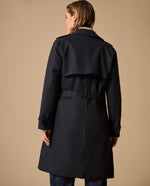 Trench Azul Bahía con Cinturón Ajustable - Azul