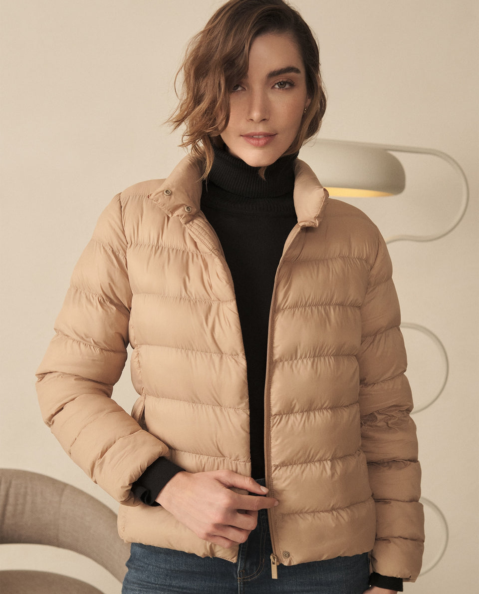 Chaqueta abullonada para mujer - Café 34_120G922_CAF151213_3
