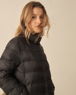 Chaqueta abullonada para mujer - Negro