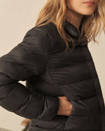 Chaqueta abullonada para mujer - Negro