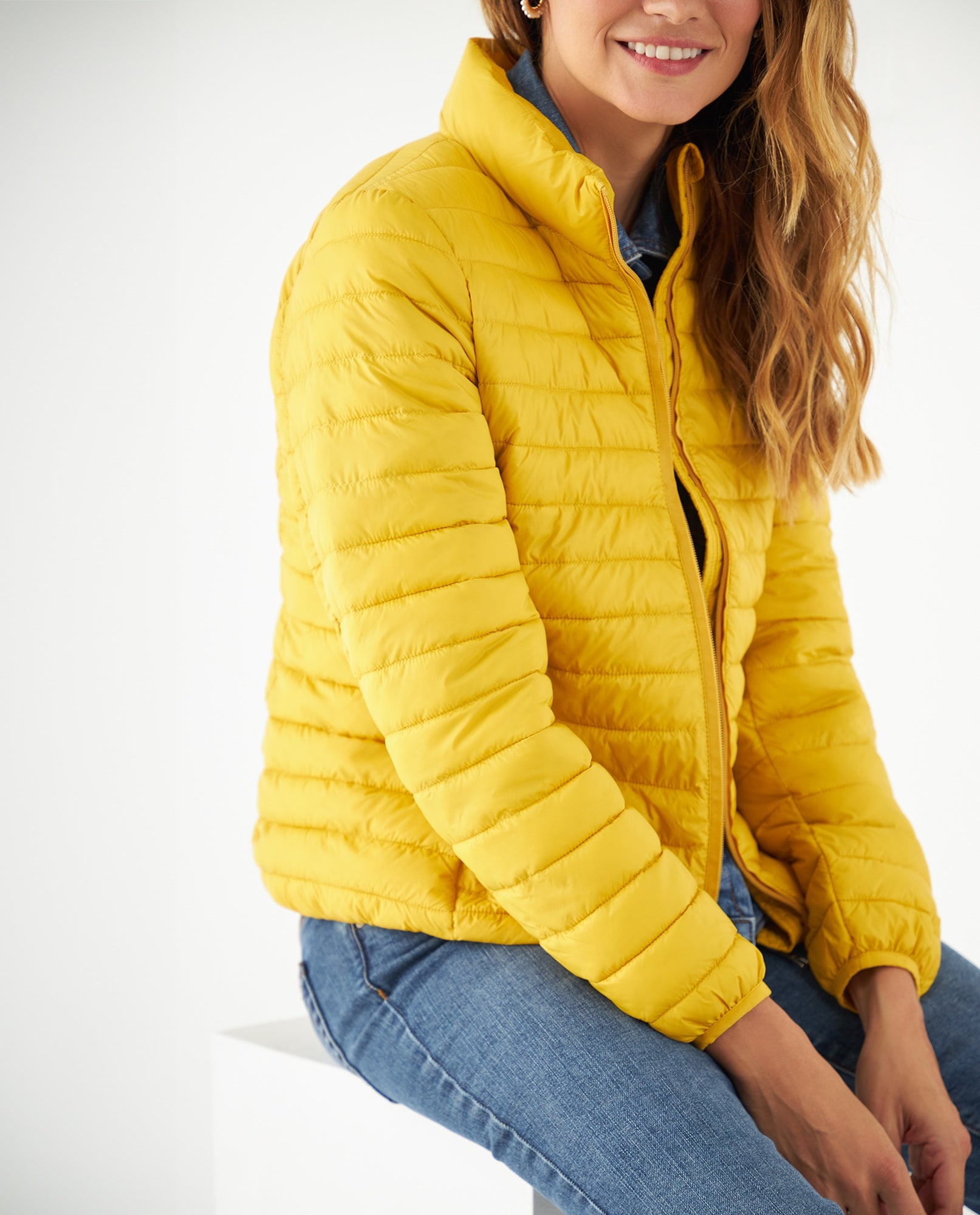 Chaqueta acolchada para mujer - Amarillo 34_121F200_AMA150643_3