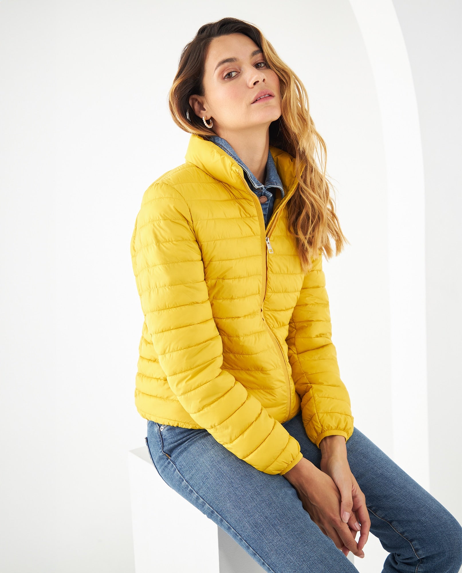Chaqueta acolchada para mujer - Amarillo 34_121F200_AMA150643_6
